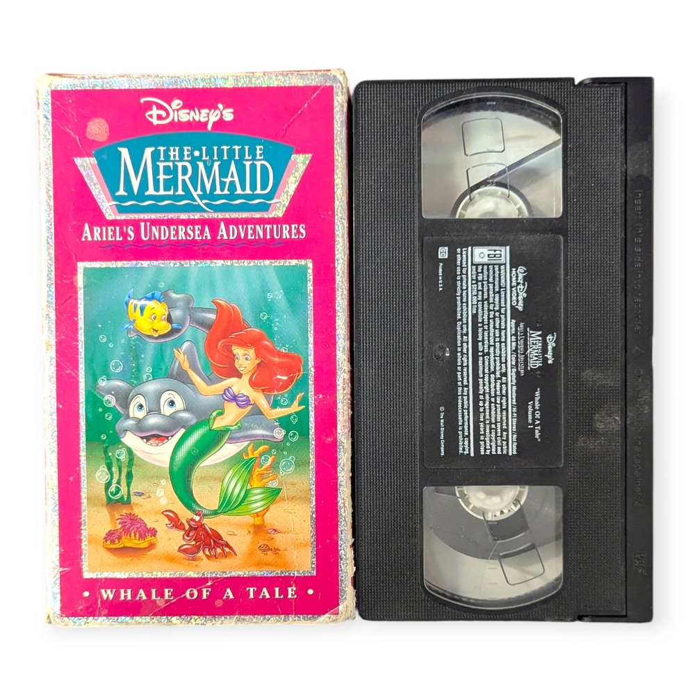 Disney Little Mermaid Ariel's Undersea Adventures VHS Vol 1 & 5 Whale of Tale - Picture 10 of 16